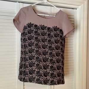 Pink and Navy Blouse 👚 size XS